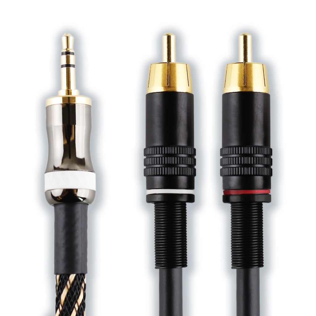 3.5mm 音頻線 3.5轉雙 RCA【川木】台灣現貨【W192】HIFI 雙蓮花 音訊線 電腦 2RCA | 蝦皮購物