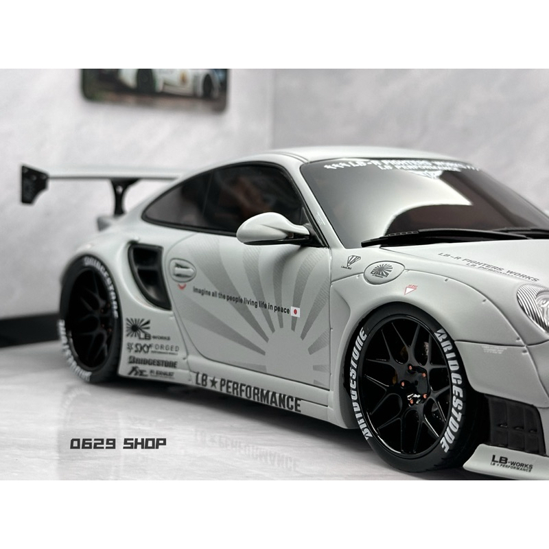 1/18 PORSCHE 911 LB Performance 997 保時捷模型車寬體版收藏品超跑 