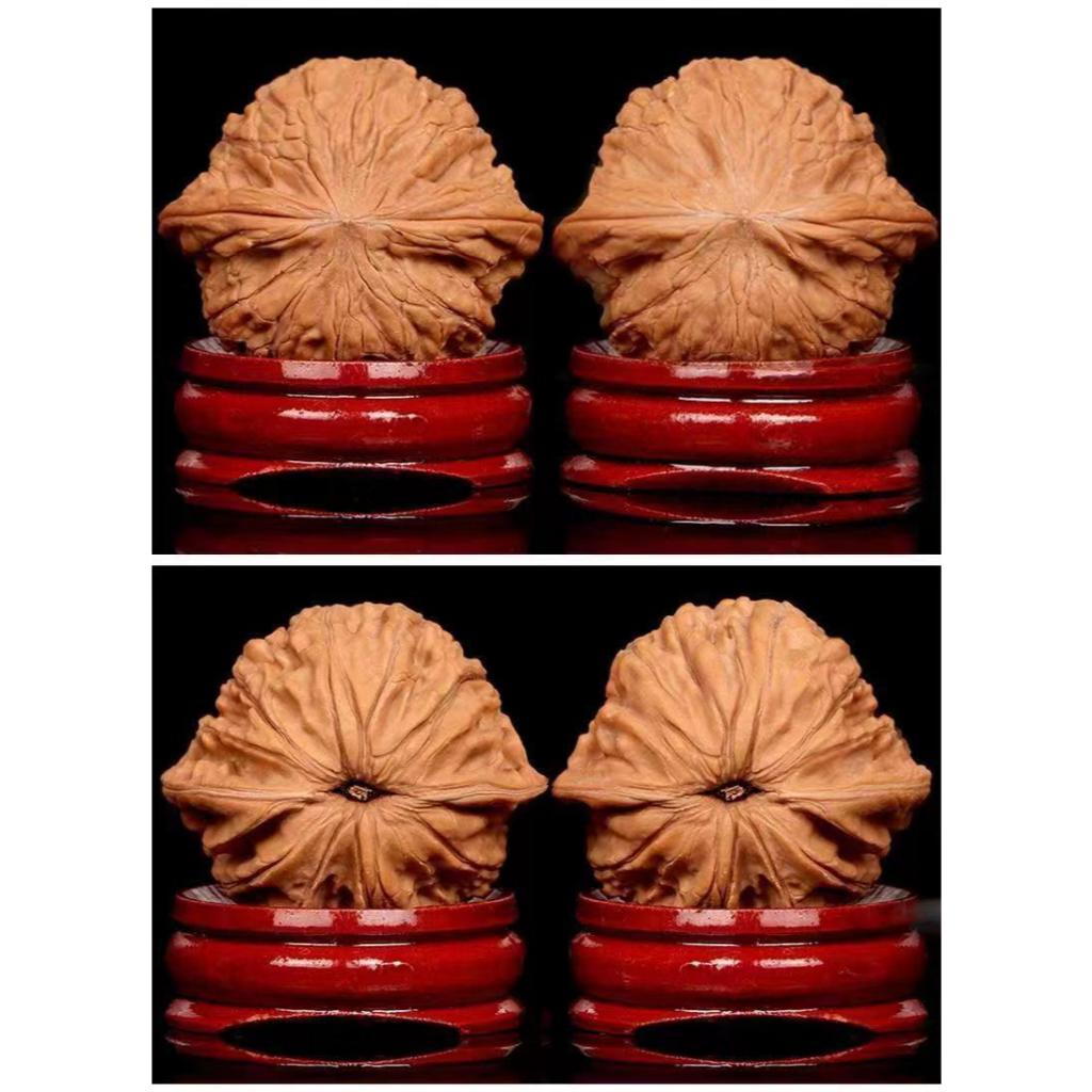 無問珠寶】文玩核桃磨盤三角白獅頭核桃盤玩手把件男女通用盤玩核桃盤