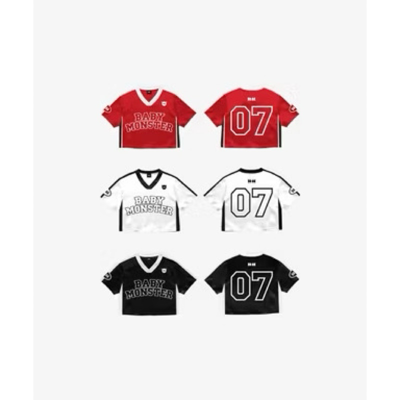 babymonster JERSEY ジャージ T シャツ 白 babymonster CROP JERSEY ジャージ T シャツ 白 - メルカリ