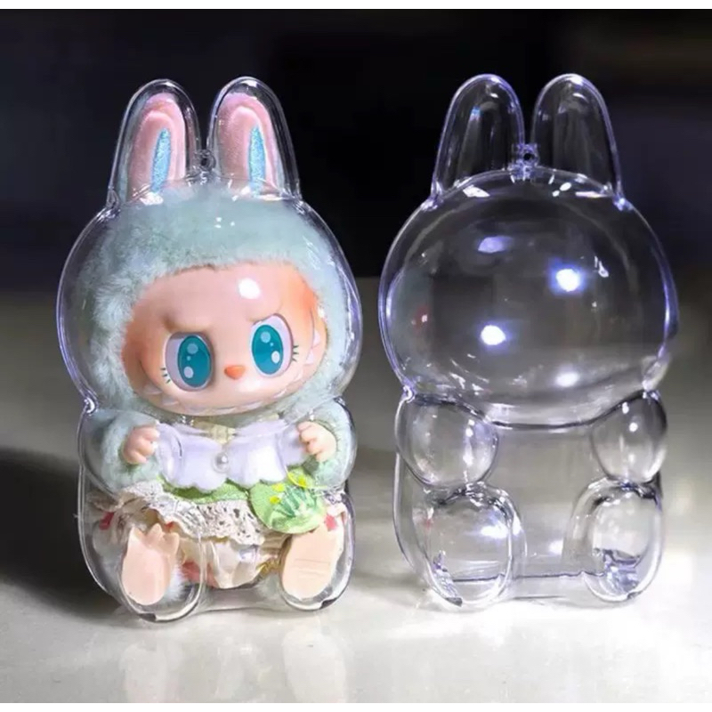 LABUBU 拉布布二代透明保護殼 坐坐保護罩 防塵殼（不含娃） | 蝦皮購物