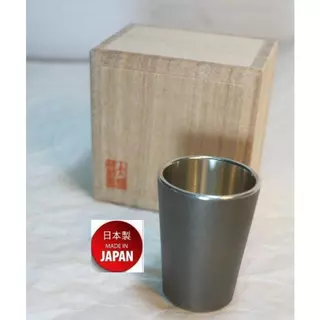 2254 錫製　本錫　御盃　3客 OSAKA SUZUKI~日本製造~大阪錫器~8-11~錫杯~gu-sia~純錫酒杯