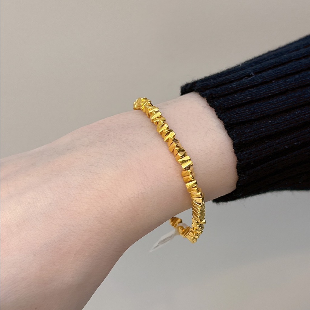 傑壹珠寶 9999黃金串珠手鍊 硬金碎金【手圍16CM內(含)】 | 蝦皮購物