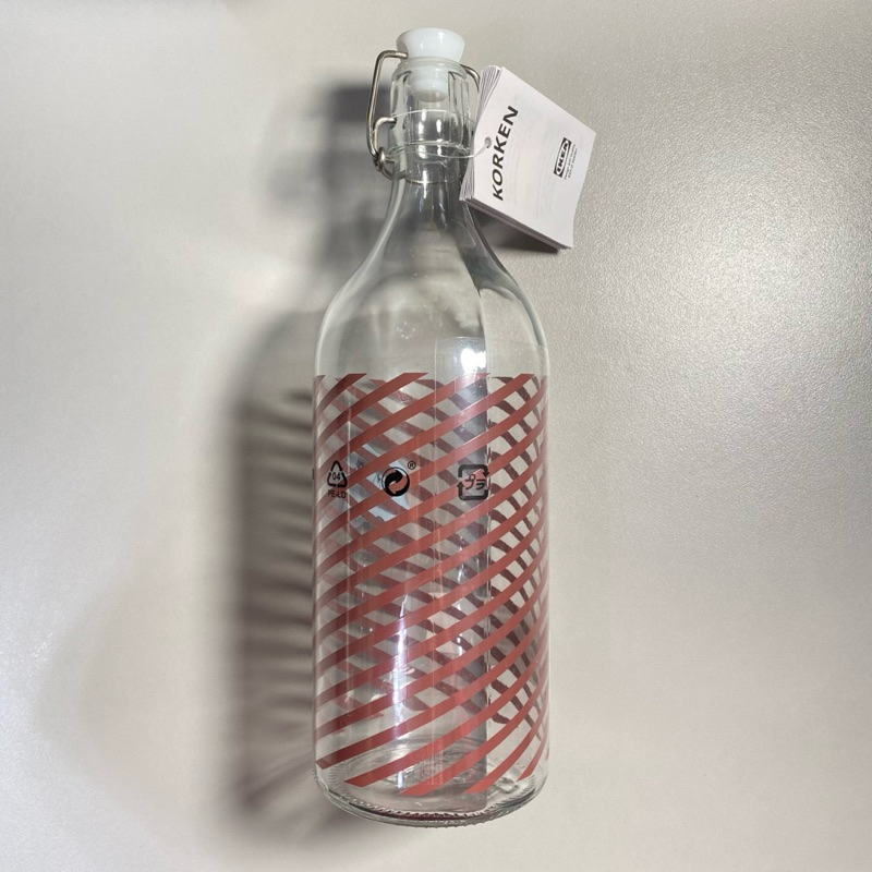 【絕版花色】IKEA KORKEN 1公升水瓶 | 蝦皮購物