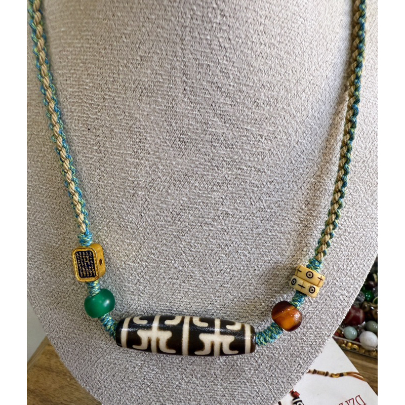 手作り無界法器天珠ネックレス 家庭円満、除災、治病、招福、招財に効果 如意鈎天珠 手作り無界法器天珠ネックレス 家庭円満、除災、治病、招福、招財に