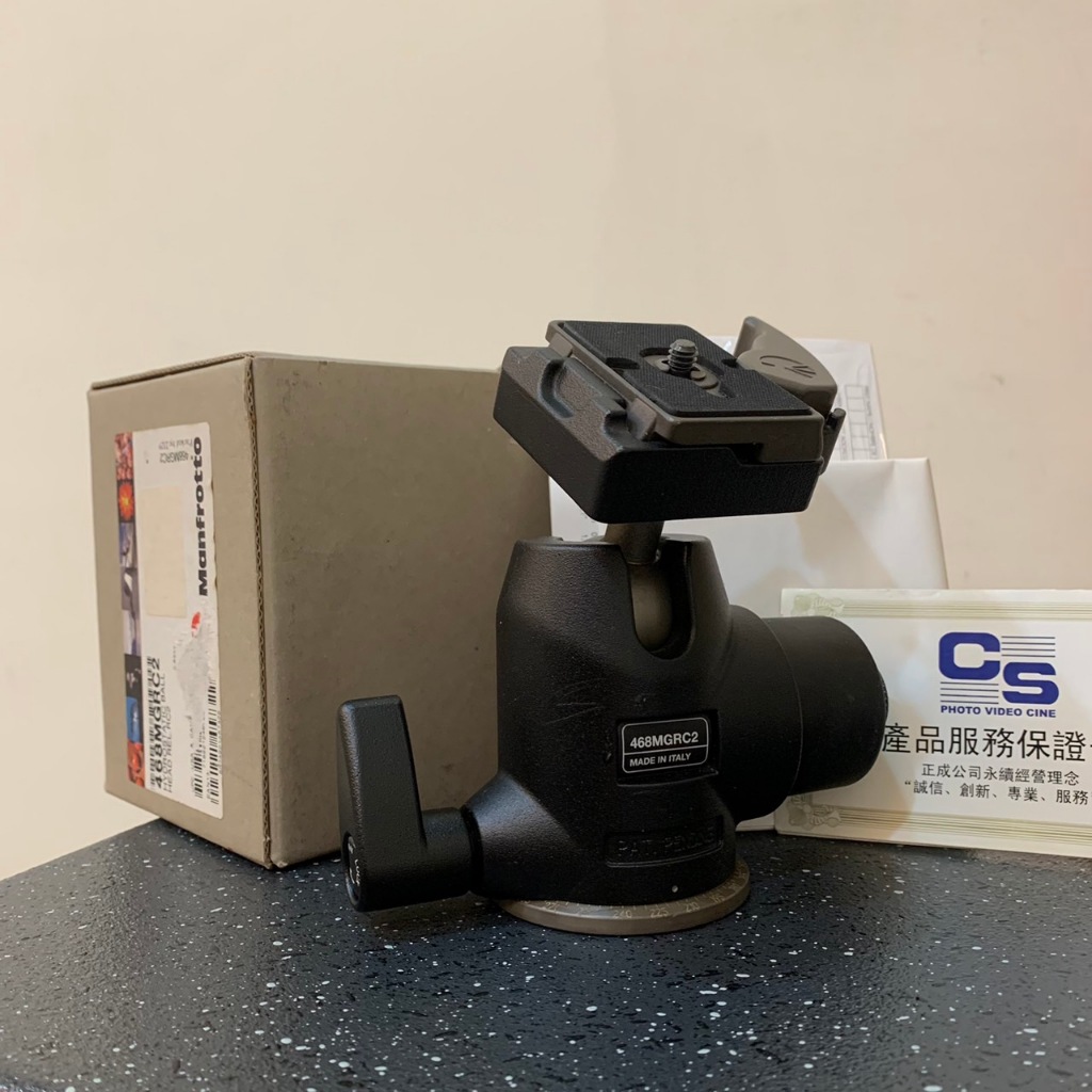 現貨】全新Manfrotto 曼富圖M468MGRC2 鎂合金球型雲台RC2快拆板正成