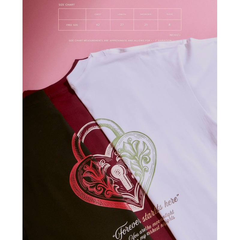 新品🔥🔥Freen個人品牌NINETYTWO 92 情人節限定T-shirt🗝️💝 | 蝦皮購物