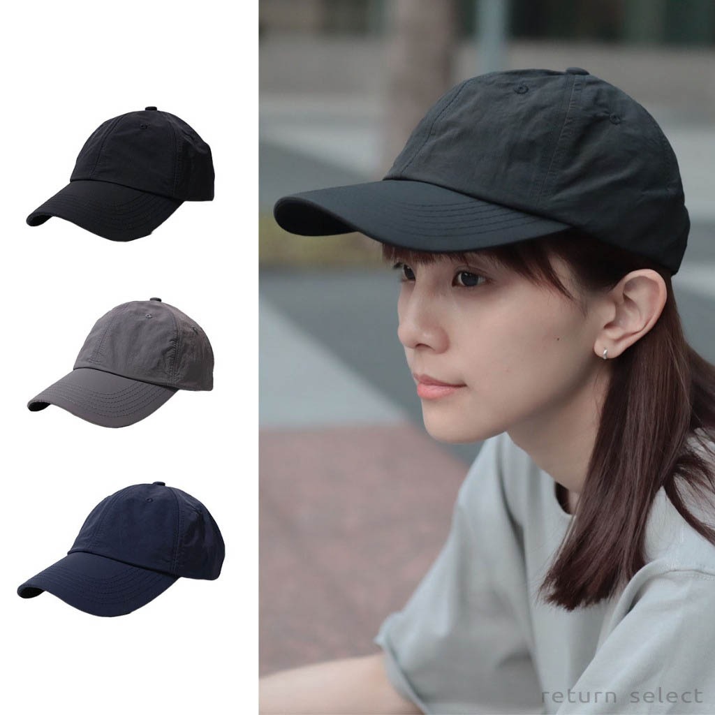•回歸選品• 現貨 機能尼龍速乾老帽 鴨舌帽 帽子 棒球帽 素帽 透氣 中性 男女 三色 (黑/灰/藍) | 蝦皮購物