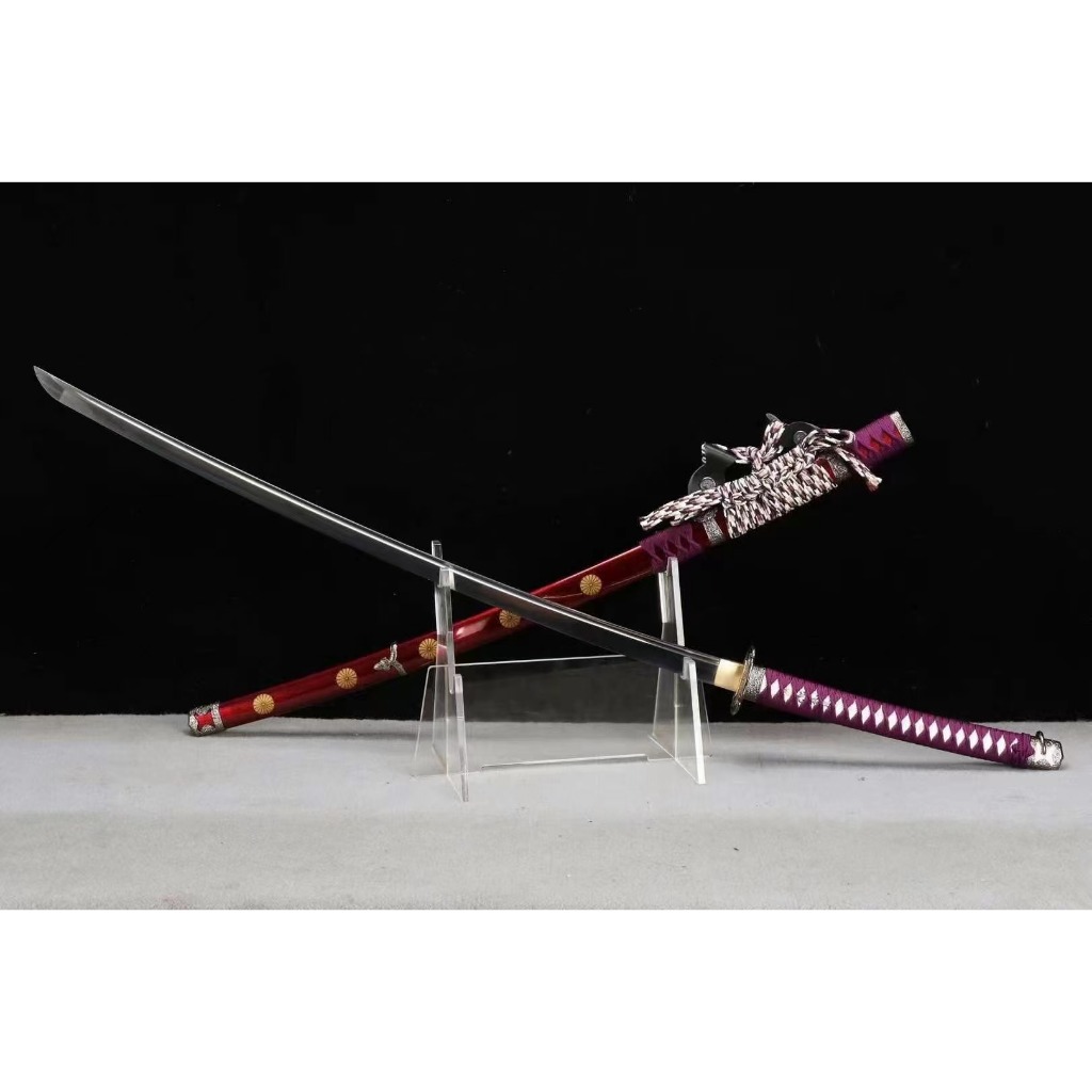 加長版130cm〖紫阎魔一野太刀〗武士刀 居合道 T10高性能鋼材一體成型手工鍛打刀劍 武術練習 收藏擺件 硬劍 未開刃 | 蝦皮購物