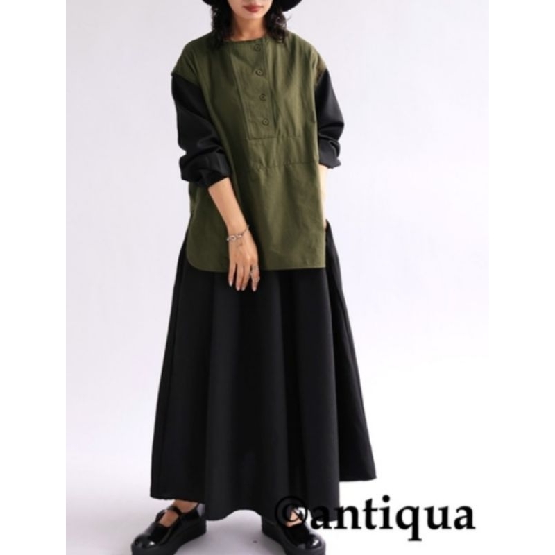 ☆J.shop☆預購 日單ANTIQUA造型個性異材對接連身裙#PY-00687 | 蝦皮購物