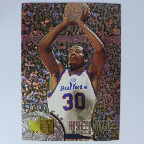 ~Rasheed Wallace/拉席德·華勒斯/怒吼天尊~1995-96年Metal.金屬設計.NBA籃球新人卡 | 蝦皮購物