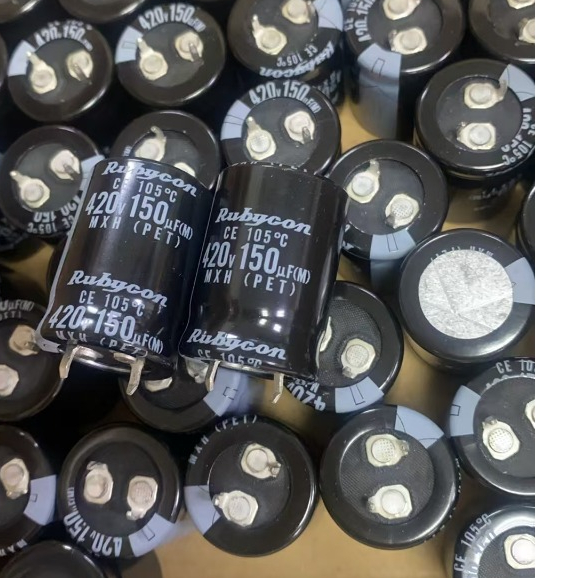 台灣現貨 日本製RUBYCON 150uF/420V 尺寸22X30mm 鋁質電解電容 牛角電容 (SNAP)電容 | 蝦皮購物