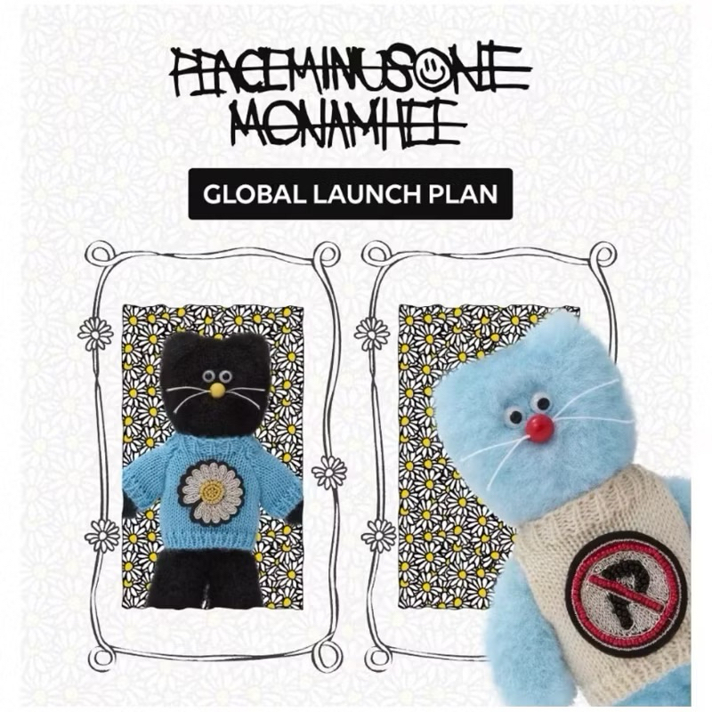 PEACEMINUSONE X MONAMHEE 權志龍GD聯名小雛菊貓咪吊飾娃娃 PEACEMINUSONE X MONAMHEE 權志龍GD聯名小雛菊貓咪吊飾娃娃