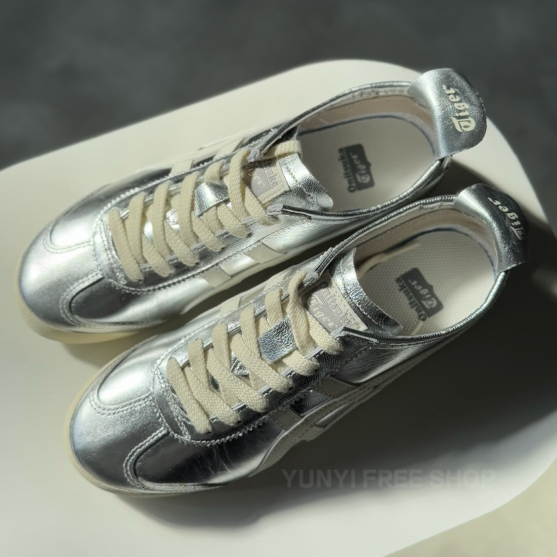 實體店面現貨Onitsuka Tiger Mexico 66 鬼塚虎銀色白銀奶油底1183B566