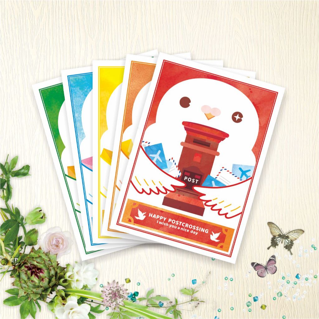 【台灣設計】鴿鴿老郵筒 明信片 - [ POST ] 限時 平信 信箱 航空 [ 5款各1張 ] | 蝦皮購物