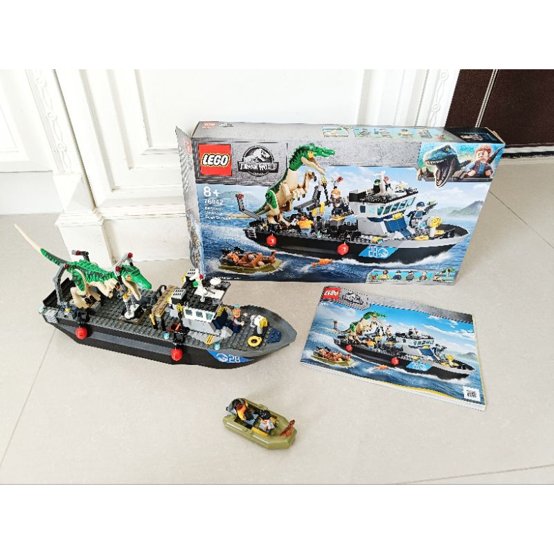 二手 樂高 LEGO 76942 侏羅紀世界系列 重爪龍快艇逃脫 Baryonyx Dinosaur Boat Esc | 蝦皮購物