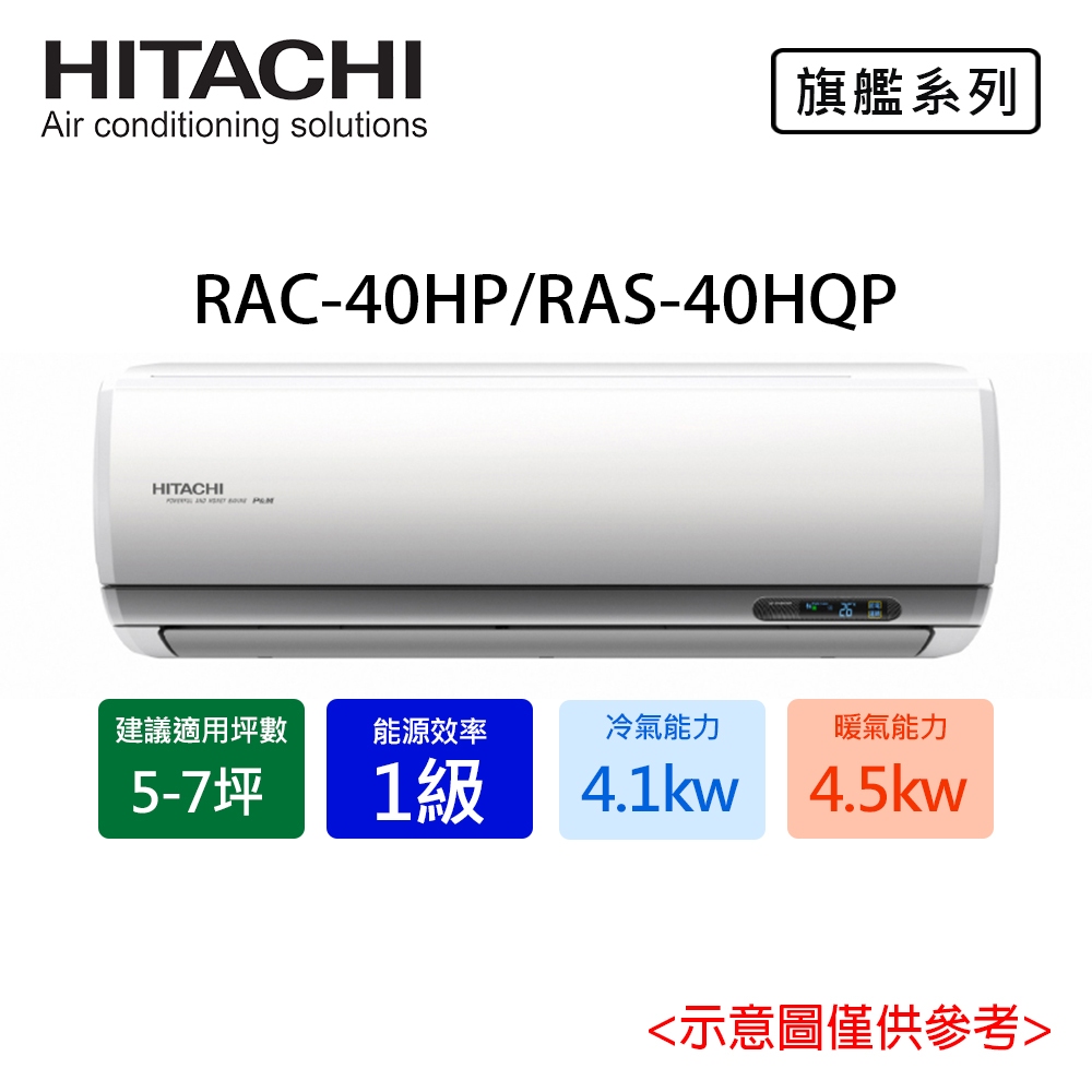 【HITACHI日立】5-7坪一級變頻冷暖旗艦系列冷氣 RAC-40HP/RAS-40HQP | 蝦皮購物