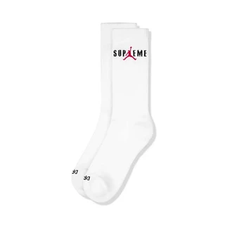 Supreme x Jordan White Crew Socks (2 Pack) 2入一組 HF1398-100