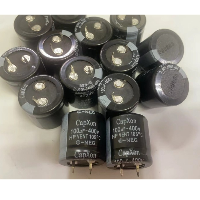 台灣現貨 CAPXON 100uF 400V 25X26mm 鋁質電解電容 牛角(SNAP)電容 | 蝦皮購物