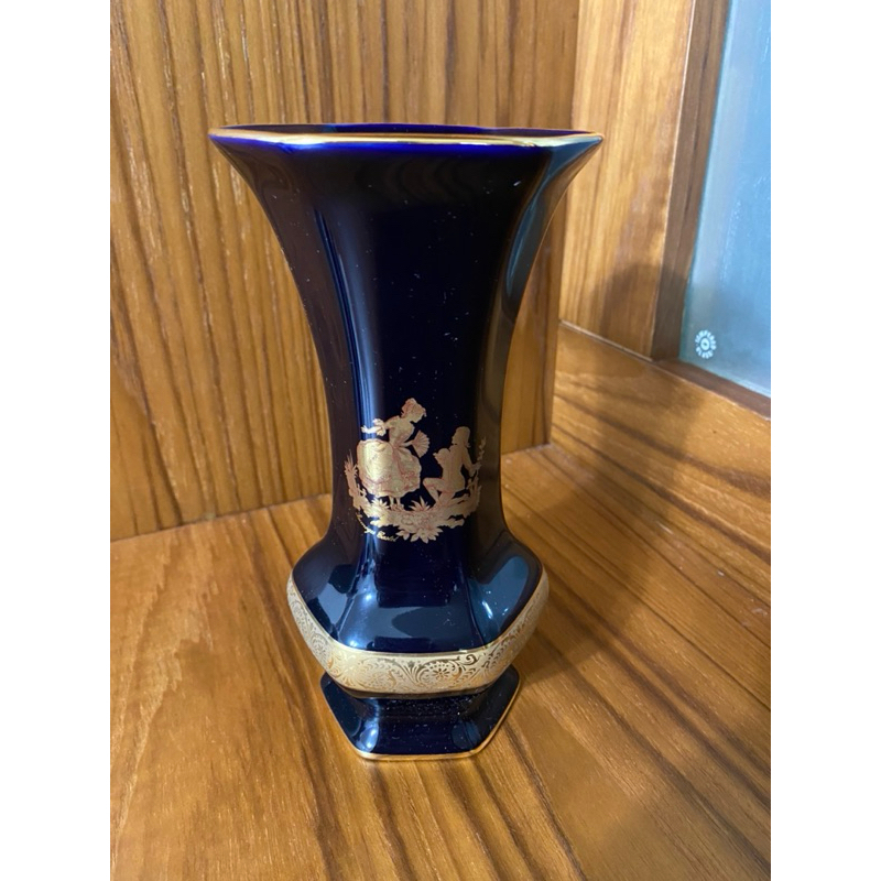 全新-古董老件-古典優雅法國LIMOGES CASTEL 22K金羅密歐與茱麗葉