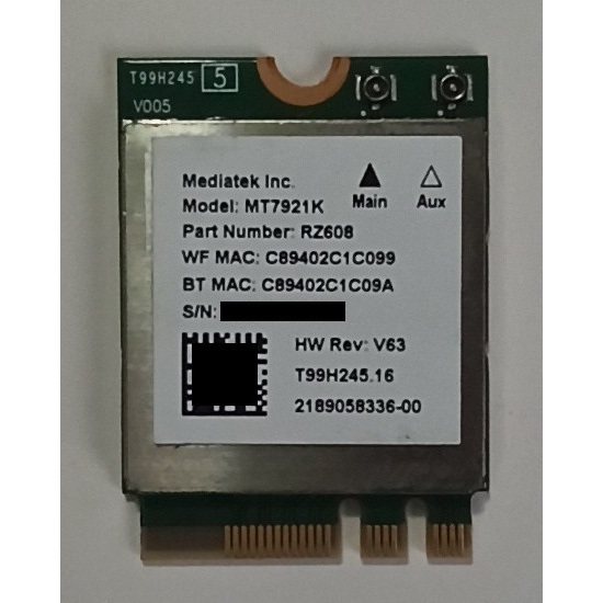 聯發科 MT7921K MT7922A22M MT7925B22M筆電無線網卡【RZ608，RZ616】 | 蝦皮購物