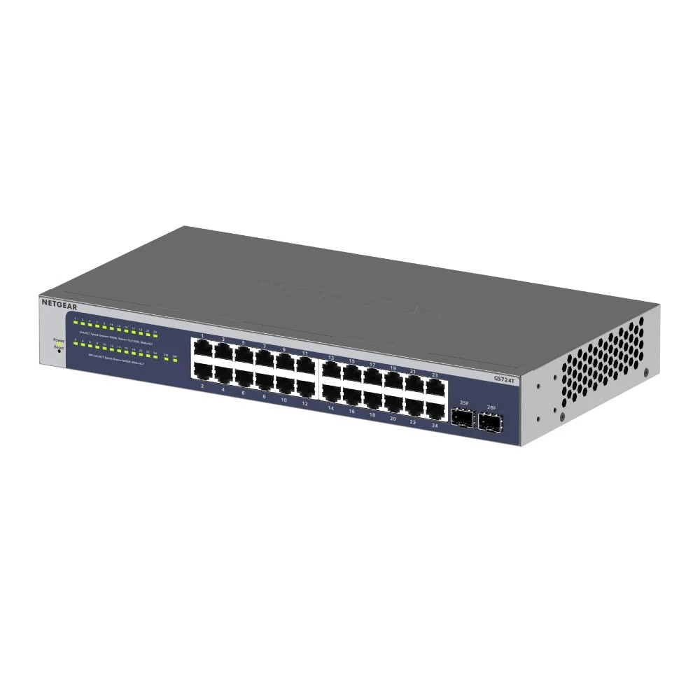 【鄰家好電腦】NETGEAR GS724T / GS724TP 24埠 Gigabit + 2埠 光纖 智能網管交換器 | 蝦皮購物