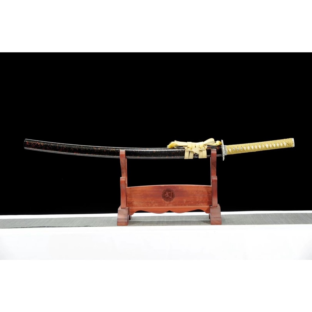 ⭐️日本武士刀⭐️ katana 居合刀 武士肋差 日本太刀26寸花紋鋼燒刃三色研磨、手工槽、真橫手武士刀《銀韻》未開刃 | 蝦皮購物