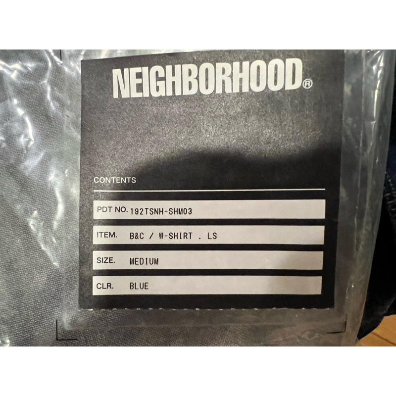 Neighborhood 19aw 木村拓哉御用B&C / W-SHIRT 深藍色格紋襯衫