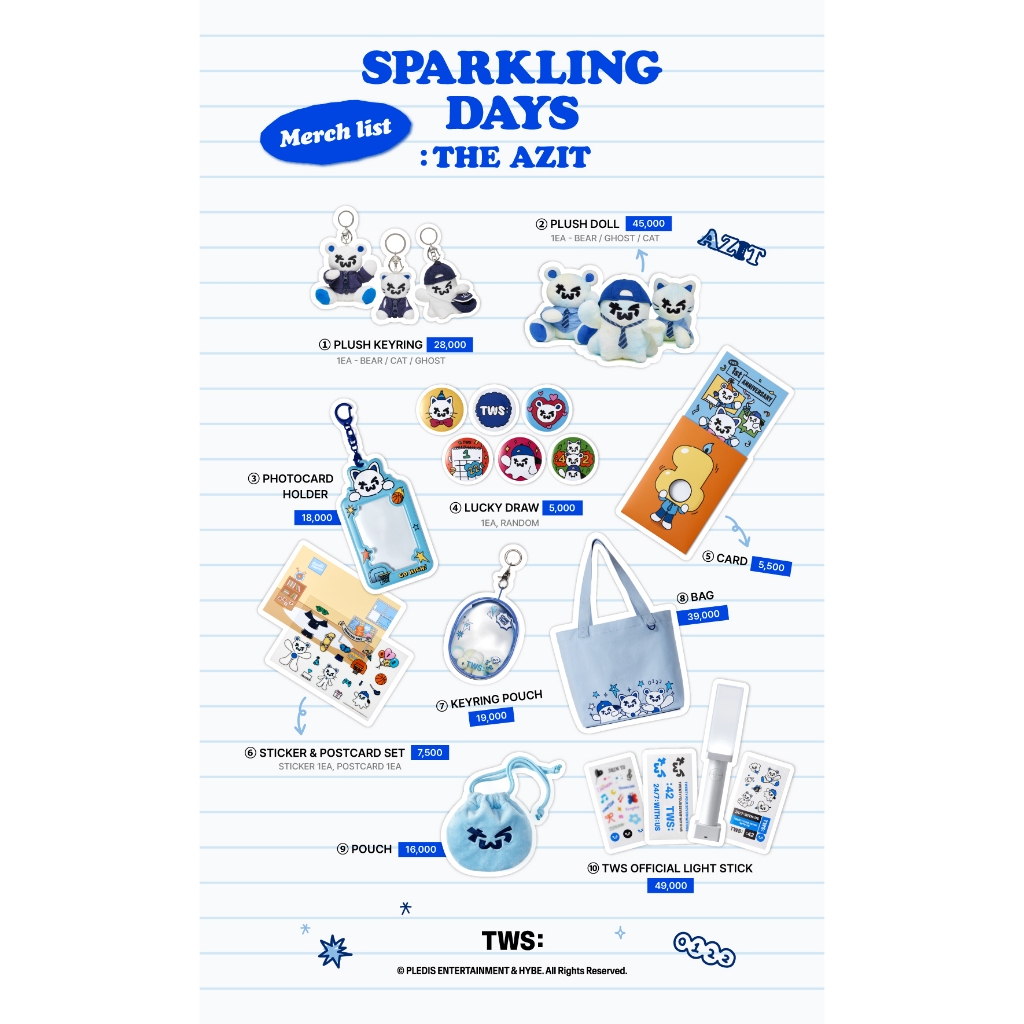 いラインアップ 賣場1/超取付）代購TWS 官方SPARKLING DAYS THE AZIT 周邊吊飾 アイドル