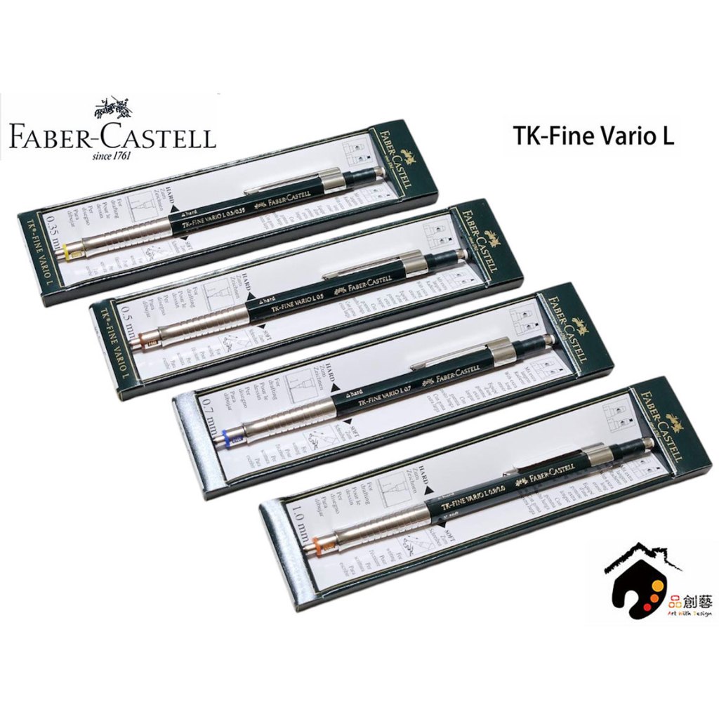 Porte-mine Faber-Castell TK-FINE VARIO L - 0,9-1,0mm - Gomme Et Mines Incluses - Pour Dessin Technique