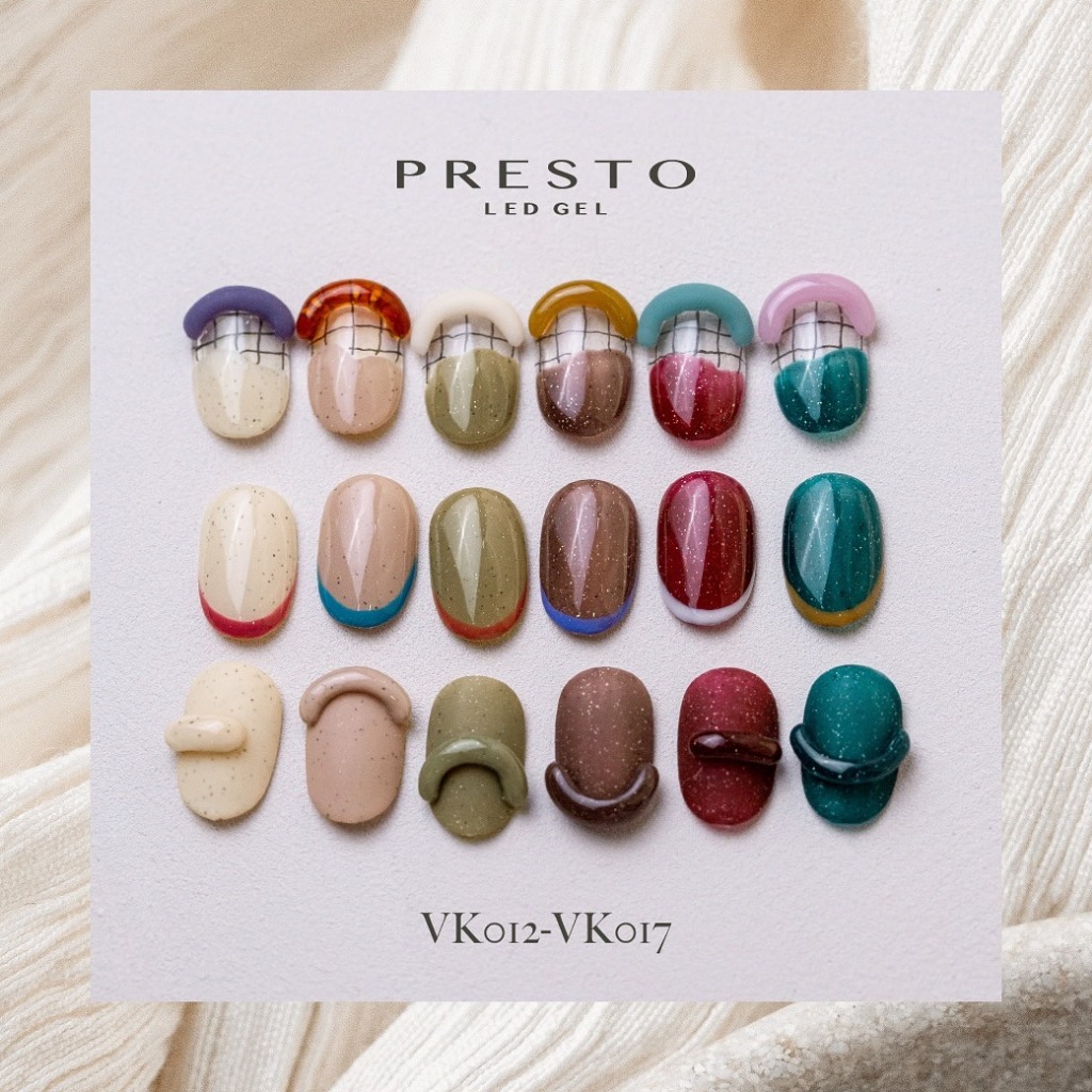 現貨｜最新 PRESTO X Vicky 監製 VK001-VK017 季節色系 透色 莓果色 象牙白 罐裝凝膠 美甲 | 蝦皮購物