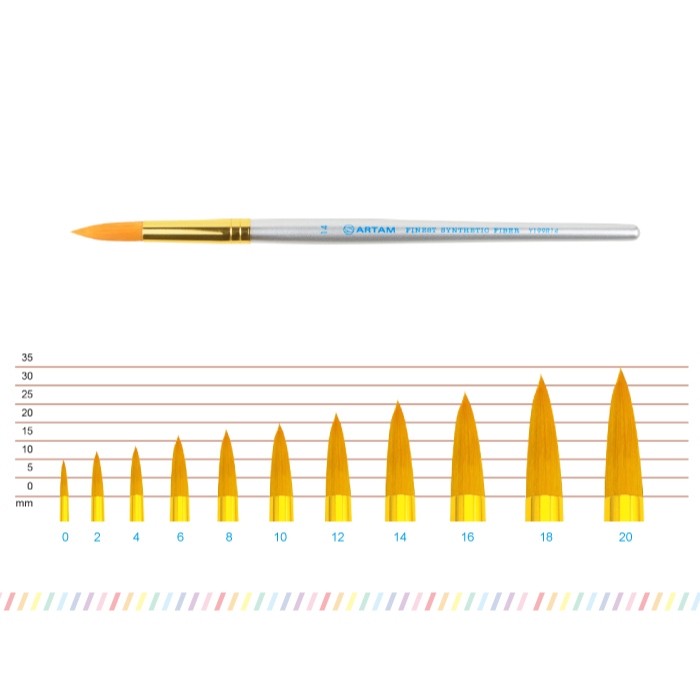 Product image 愛丁堡尼龍圓頭水彩筆系列Y199R