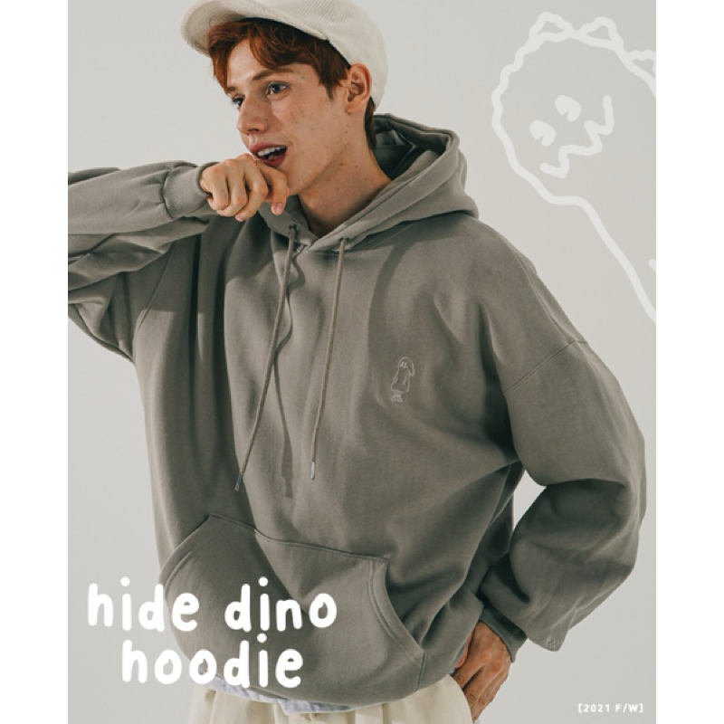 【WV PROJECT】Hide Dino Hoodie PRE ORDER) WV PROJECT - HIDE DINO HOODIE (GREY)