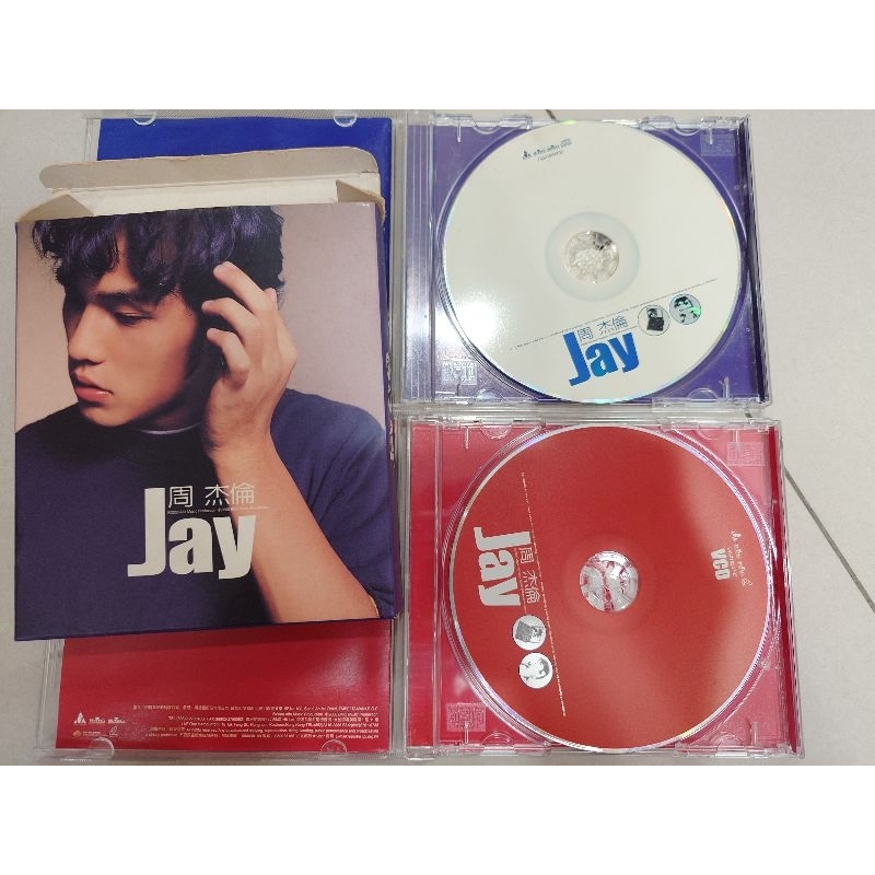 周杰倫Jay同名專輯台版首版&再版黃色漂浮封面&藍色封面（含MV VCD