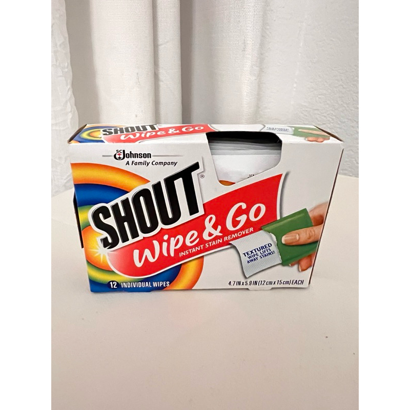 【耐心代購】美國SHOUT Wipe & Go 多功能去污溼紙巾 去漬紙巾 去污 去漬 髒污 美國代購 代購 | 蝦皮購物