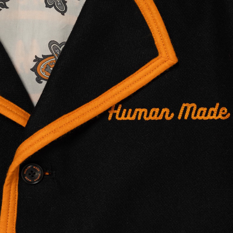全新HUMAN MADE 24AW REUNION JACKET 刺繡風暴頭撞色學院風| 蝦皮購物
