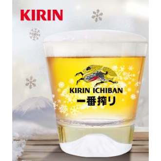 阿猴達可達KIRIN 麒麟一番搾富士山啤酒杯富士山杯杯水杯酒杯雪景 阿猴達可達KIRIN 麒麟一番搾富士山啤酒杯富士山杯杯水杯酒杯雪景