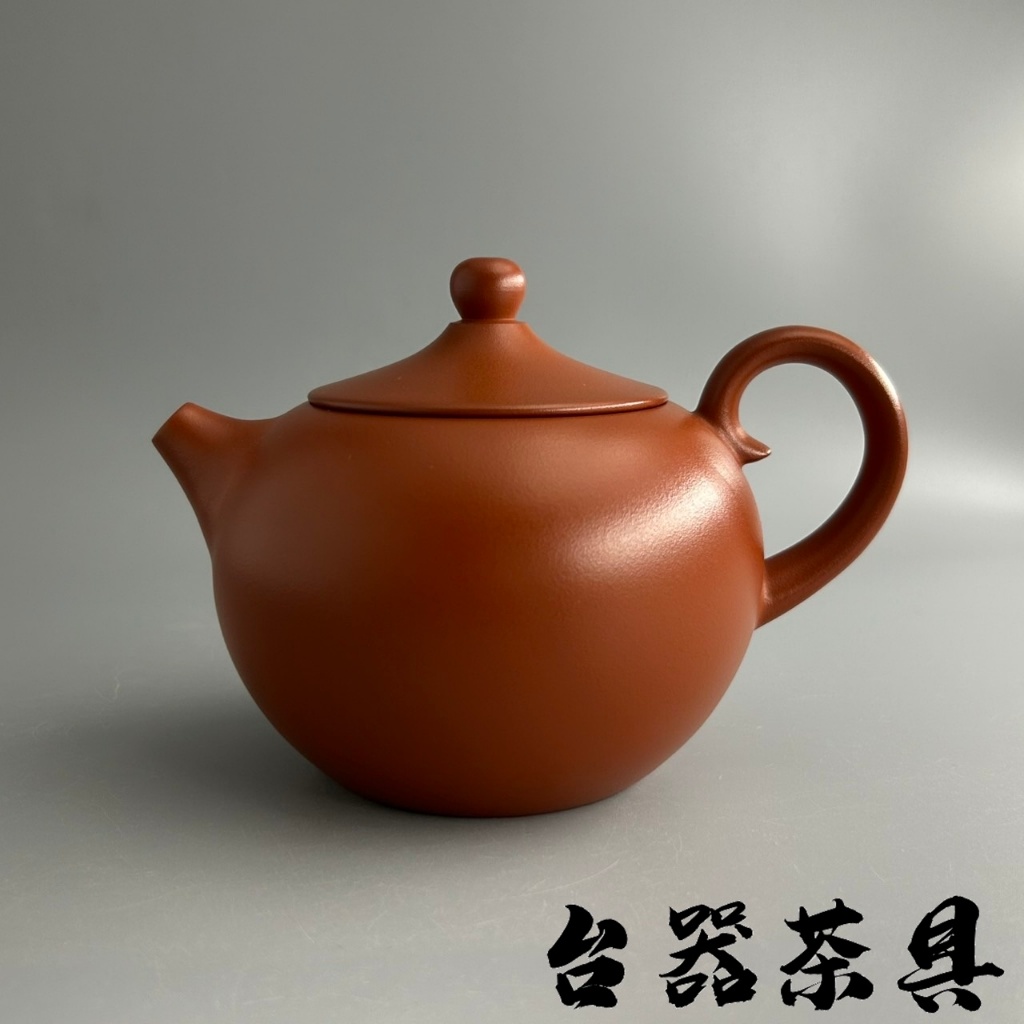 台器【台灣作家朱泥壺】馬超工藝師雅士壺手拉坏茶具朱泥泡茶壺手工茶壺
