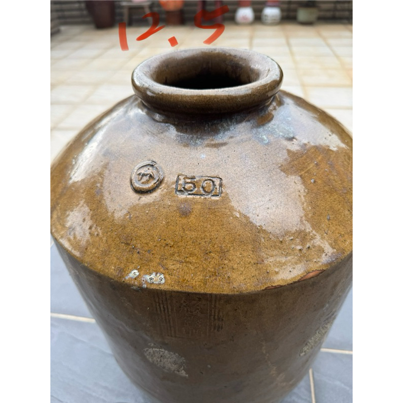 請先聊聊 早期 淺褐釉 窄口 直壁式 陶甕 老甕 酒甕 茶甕 | 蝦皮購物