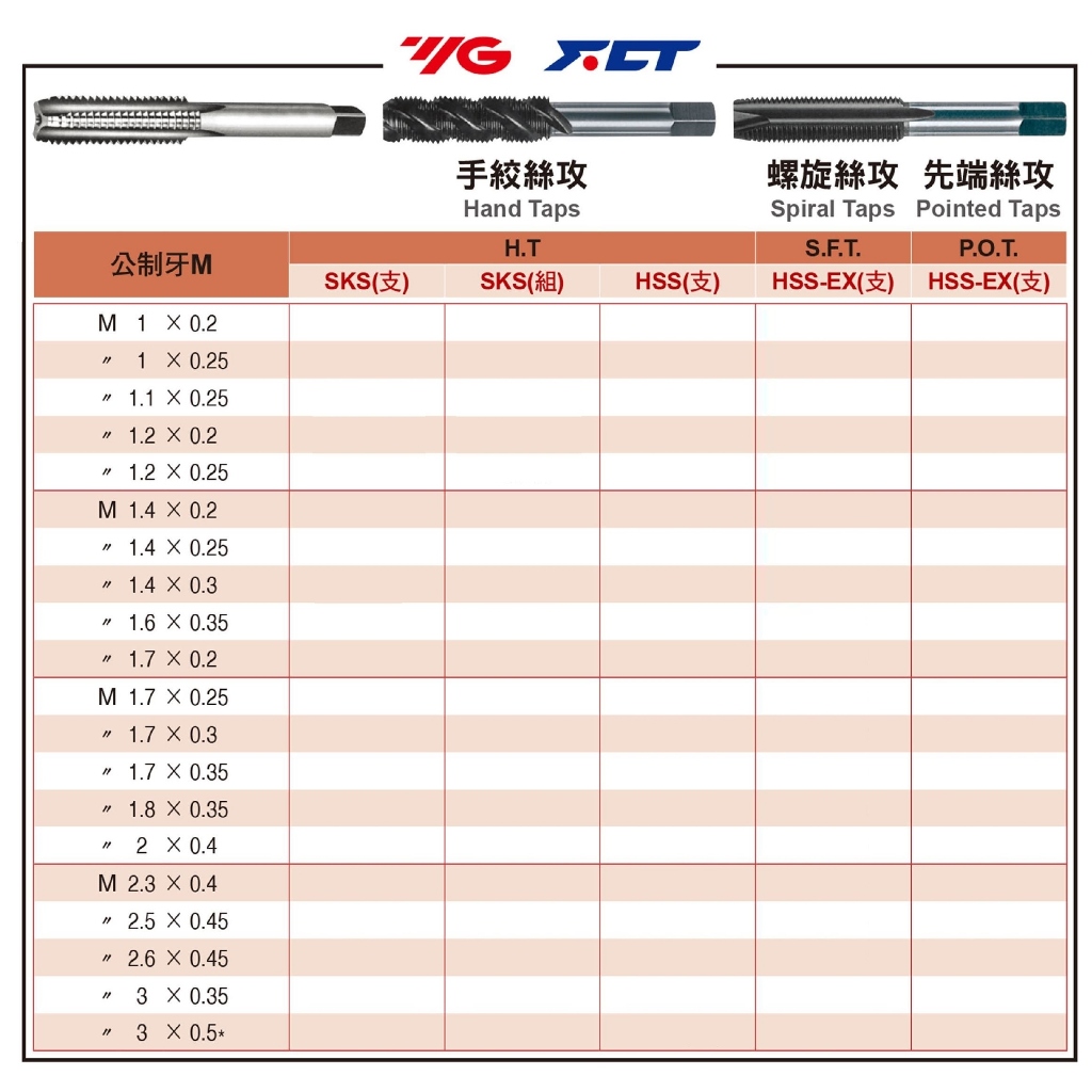 韓國YG 手絞絲攻/手絲攻/螺旋絲攻/先端絲攻 (一) 價格請來電或留言洽詢 | 蝦皮購物