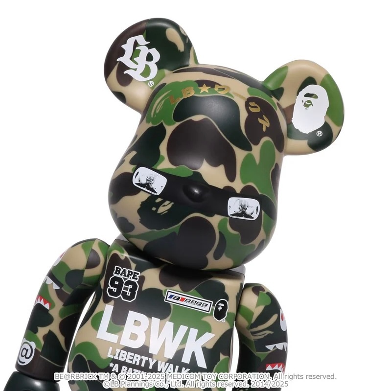 【聯名款】BAPE X LBWK - LIVAKEN KUN ABC CAMO BE@RBRICK 100% & 400 | 蝦皮購物