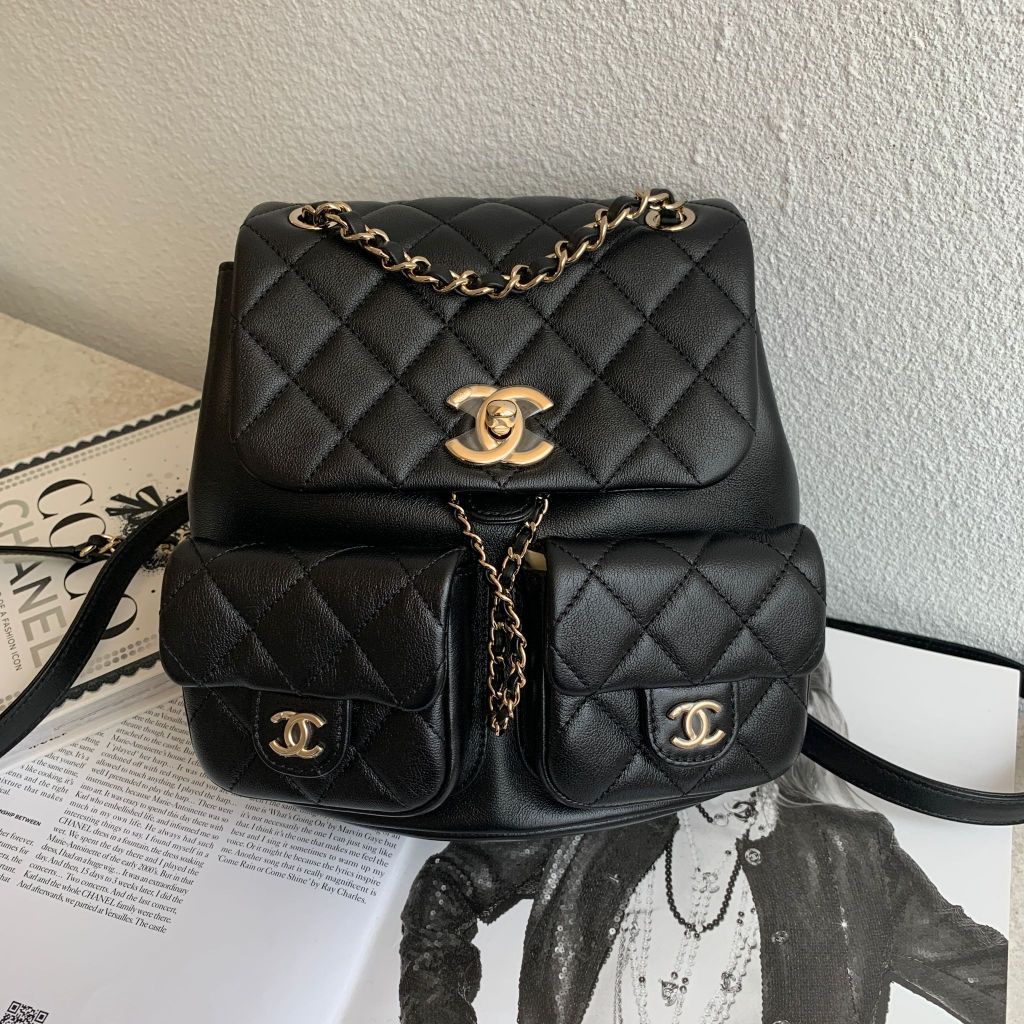 findyourstyle 正品代購 Chanel 23p duma雙口袋後背包 | 蝦皮購物