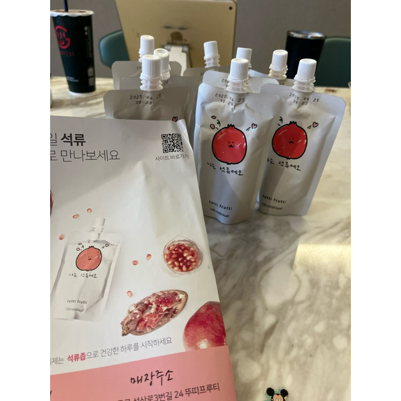 紅到翻掉韓國Tutti frutti 石榴汁 期限2025.6.25 一瓶$30 | 蝦皮購物