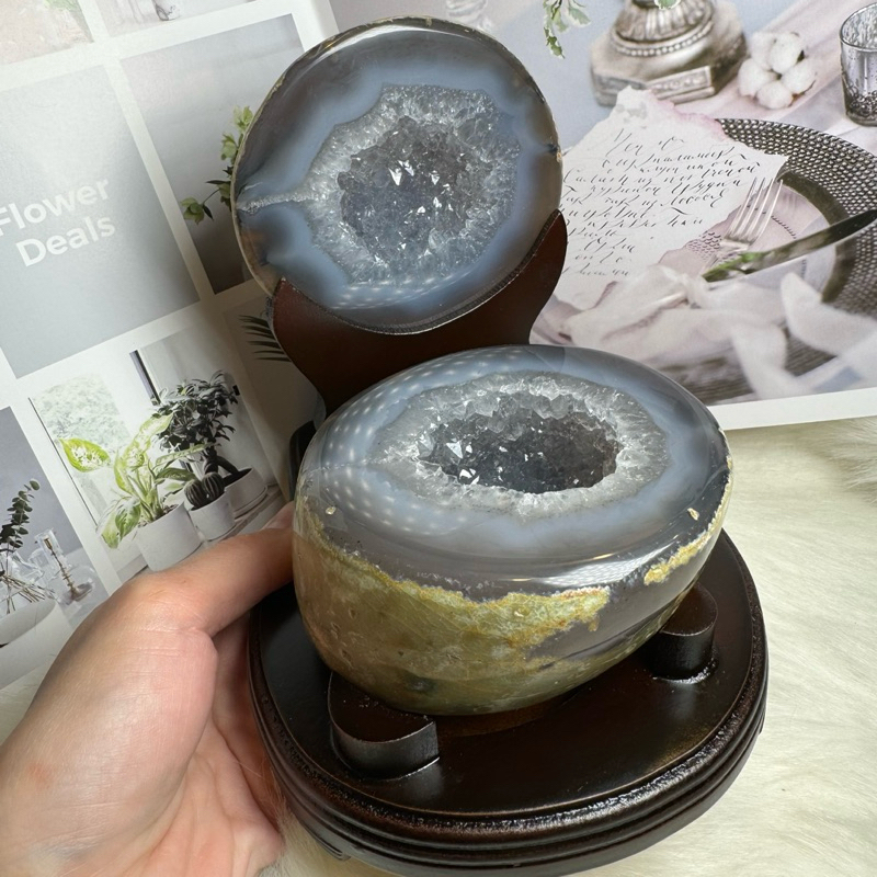156號1272公克♥️天然全拋光招財瑪瑙聚寶盆瑪瑙晶洞晶洞水晶洞送禮