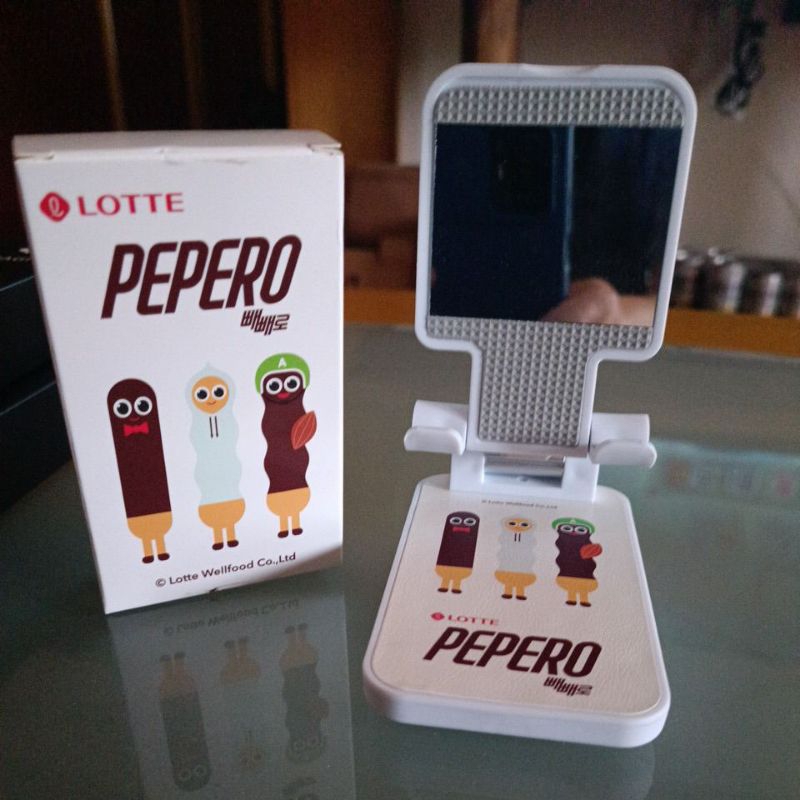 LOTTE PEPERO FRIENDS造型隨身鏡手機架 | 蝦皮購物