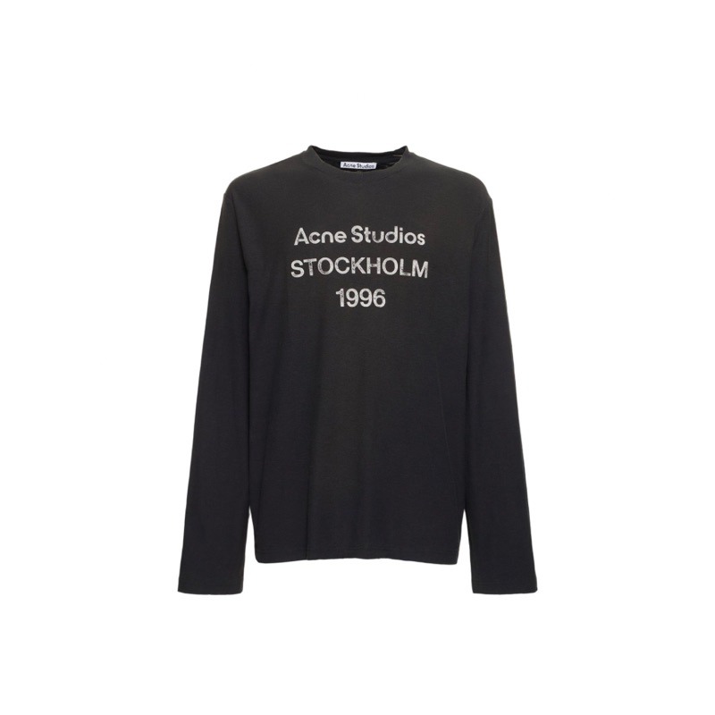 熱門款補貨】Acne Studios Stockholm 1996 黑色做舊長袖｜ASCE