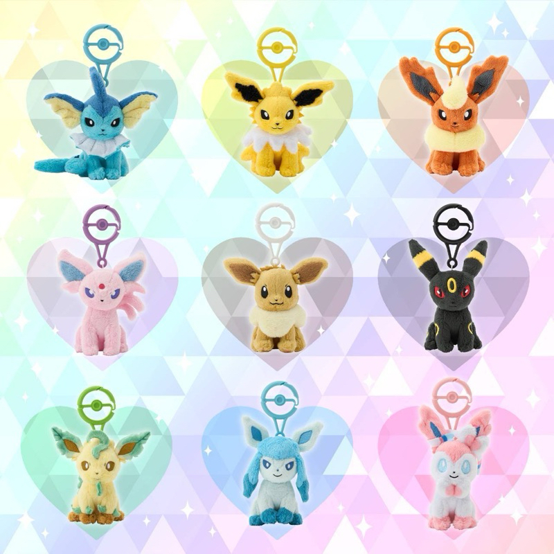 日本寶可夢中心Pokémon Center限定 伊布 水伊布 火伊布 太陽伊布 月亮伊布 葉伊布 冰伊布 仙子伊布 吊飾 | 蝦皮購物