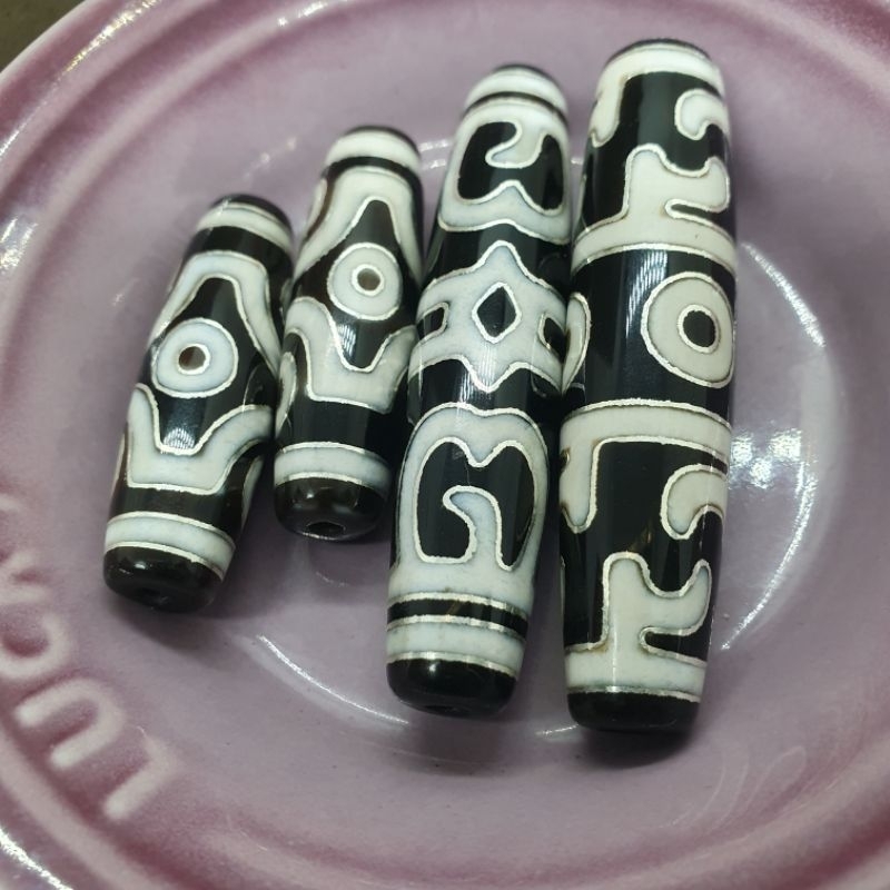 搓銀天珠Zi1203壇城十字六眼。蓮師法器。龜甲星辰六。蓮師法帽