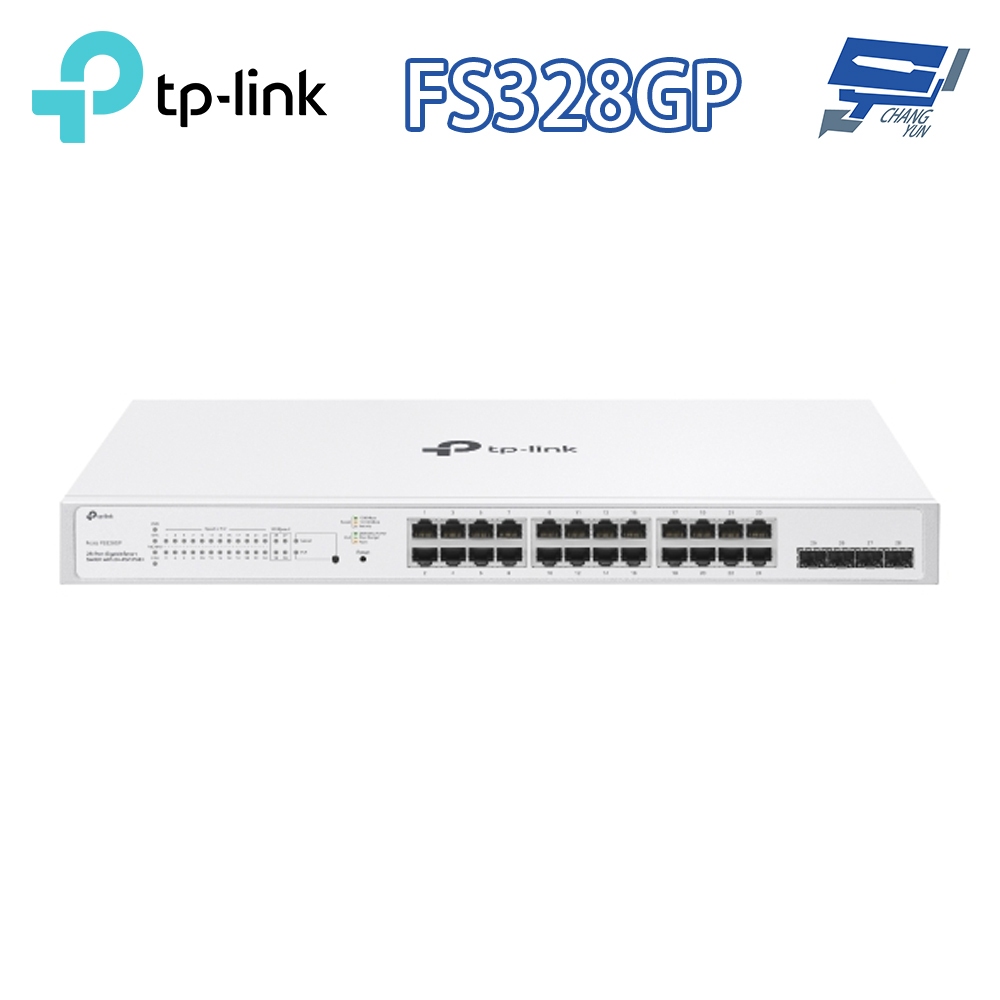 TP-LINK Festa FS328GP 28埠 Gigabit 智慧型交換器 含24埠PoE+ 昌運監視器 | 蝦皮購物