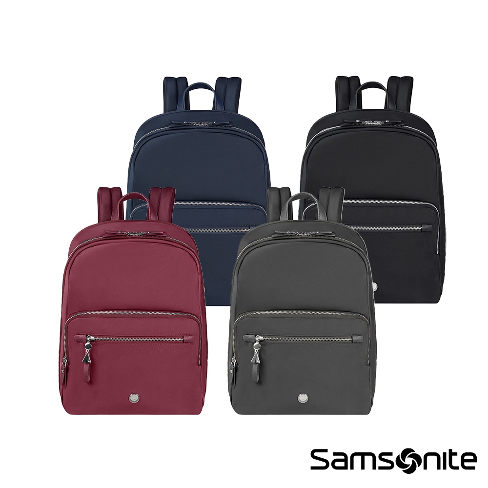 Samsonite新秀麗 筆電後背包/電腦包/雙肩包/女包 14.1吋KARISSA EVO 輕量多功能商務_黑/藍/綠 | 蝦皮購物